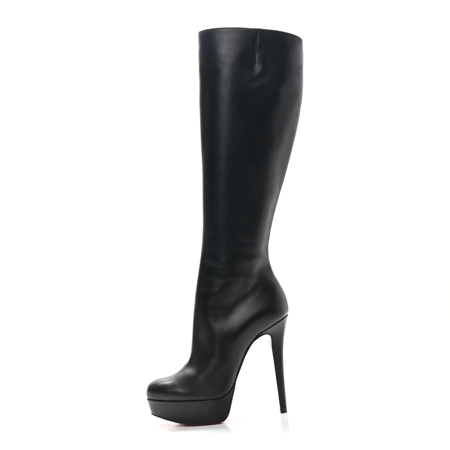 Christian Louboutin Calfskin Bianca Botta 140 Knee Boots 35 Black 1 of 6