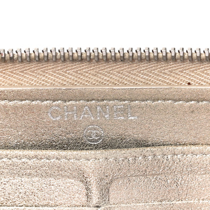 Chanel Metallic Lambskin Quilted Gusset Wallet Gold 6 of 13