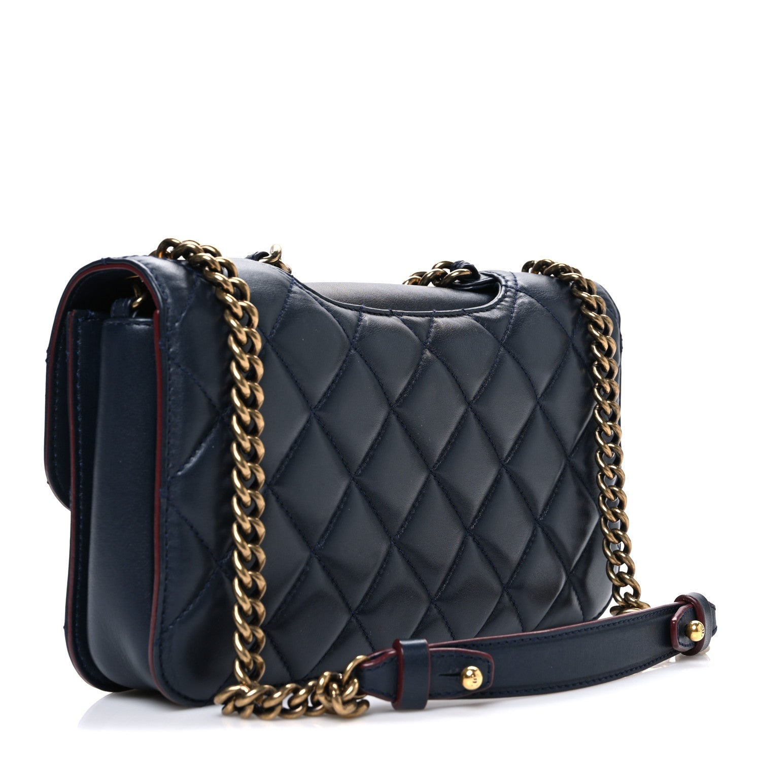 Chanel Lambskin Quilted Medium Perfect Edge Flap Navy 1839621