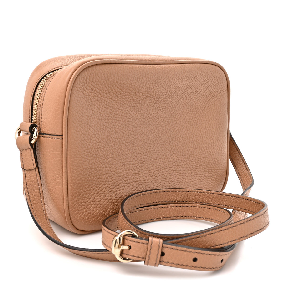 Gucci Pebbled Calfskin Small Soho Disco Bag Camelia 3 of 10