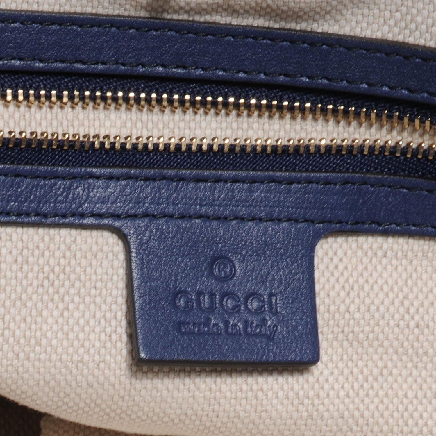 Gucci Patent Medium Soho Chain Shoulder Bag Uniform Blue 6 of 8