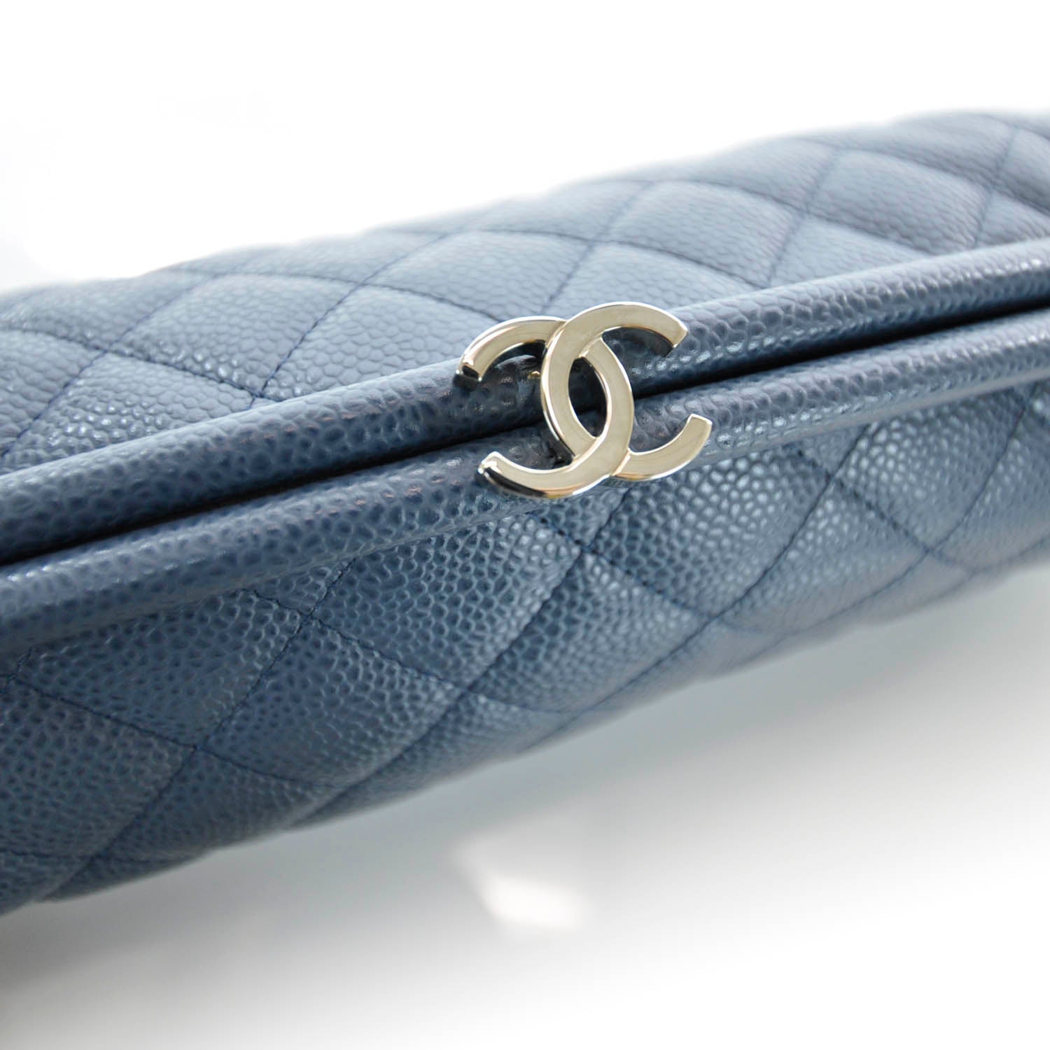 Chanel Caviar Quilted Timeless Clutch Blue 7 of 11