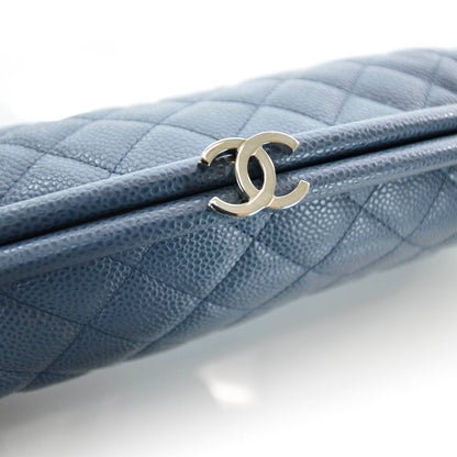 Chanel Caviar Quilted Timeless Clutch Blue 7 of 11
