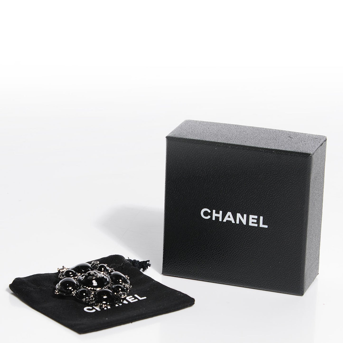 Gripoix CC Brooch Ruthenium