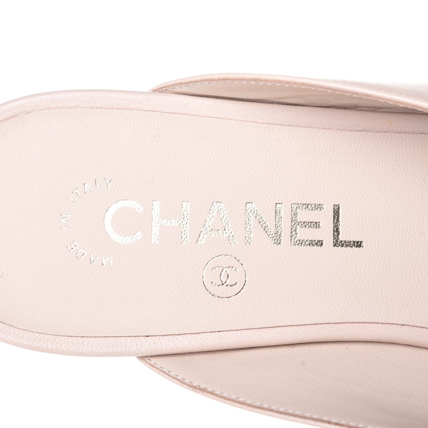 Lambskin Satin Cap Toe CC Mules 39 Pink Black