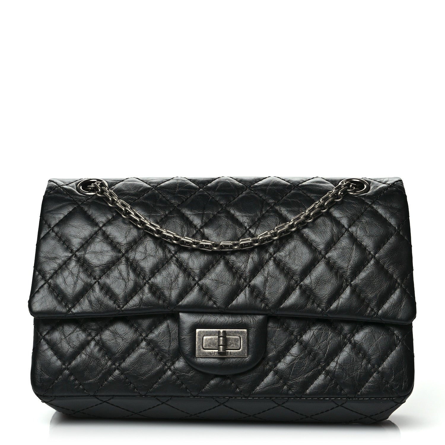 Chanel Aged Calfskin Quilted 2.55 Reissue 225 Flap Black 1 of 12
