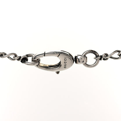 Gucci Metal Swarovski Crystal Lion Head Necklace Silver Black 3 of 3