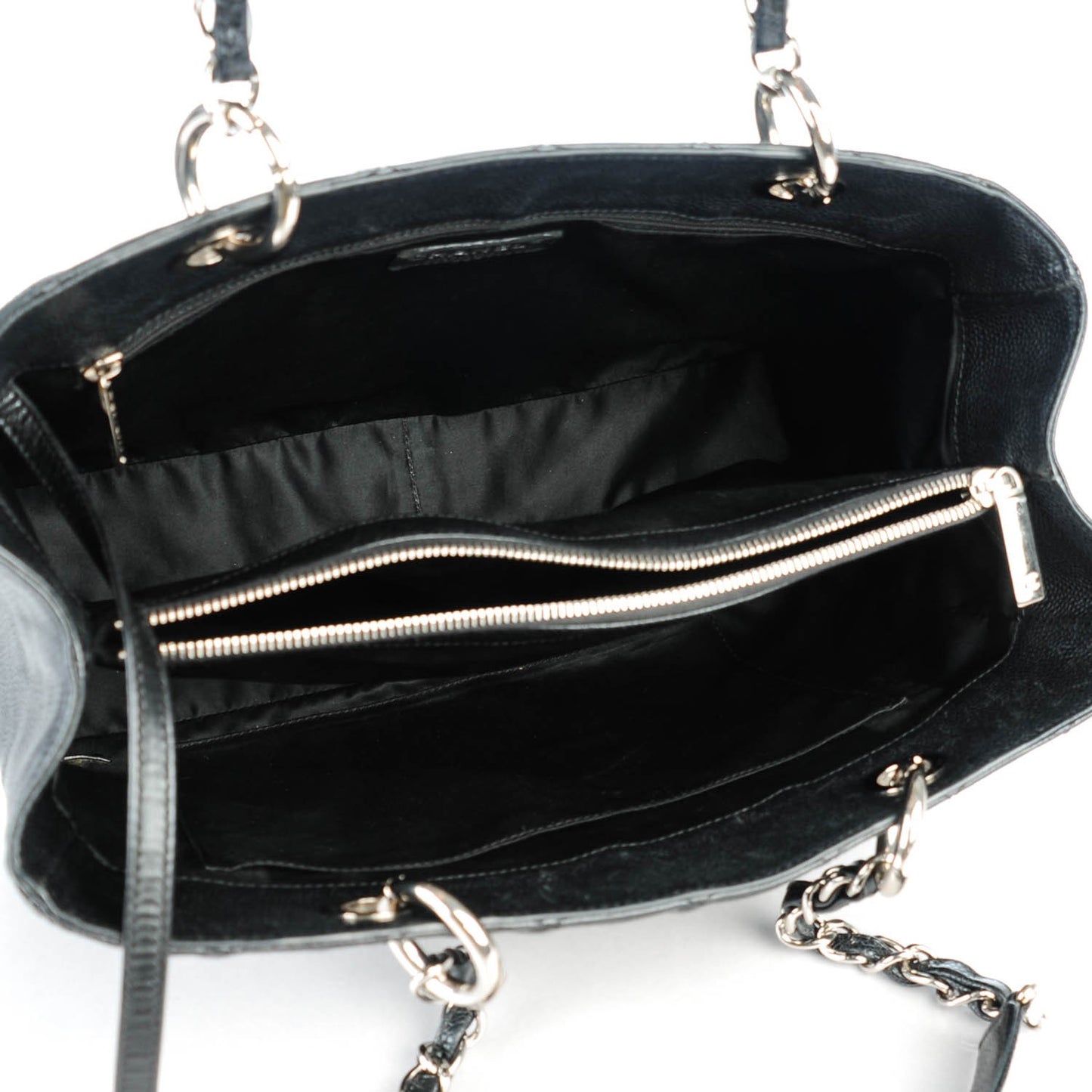 Caviar Quilted Grand Shopping Tote GST Black