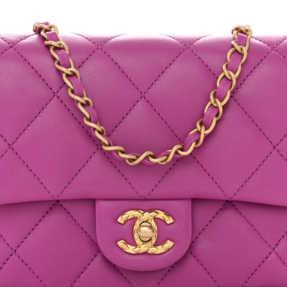 Chanel Lambskin Quilted CC Small Dynasty Flap Purple 8 of 10