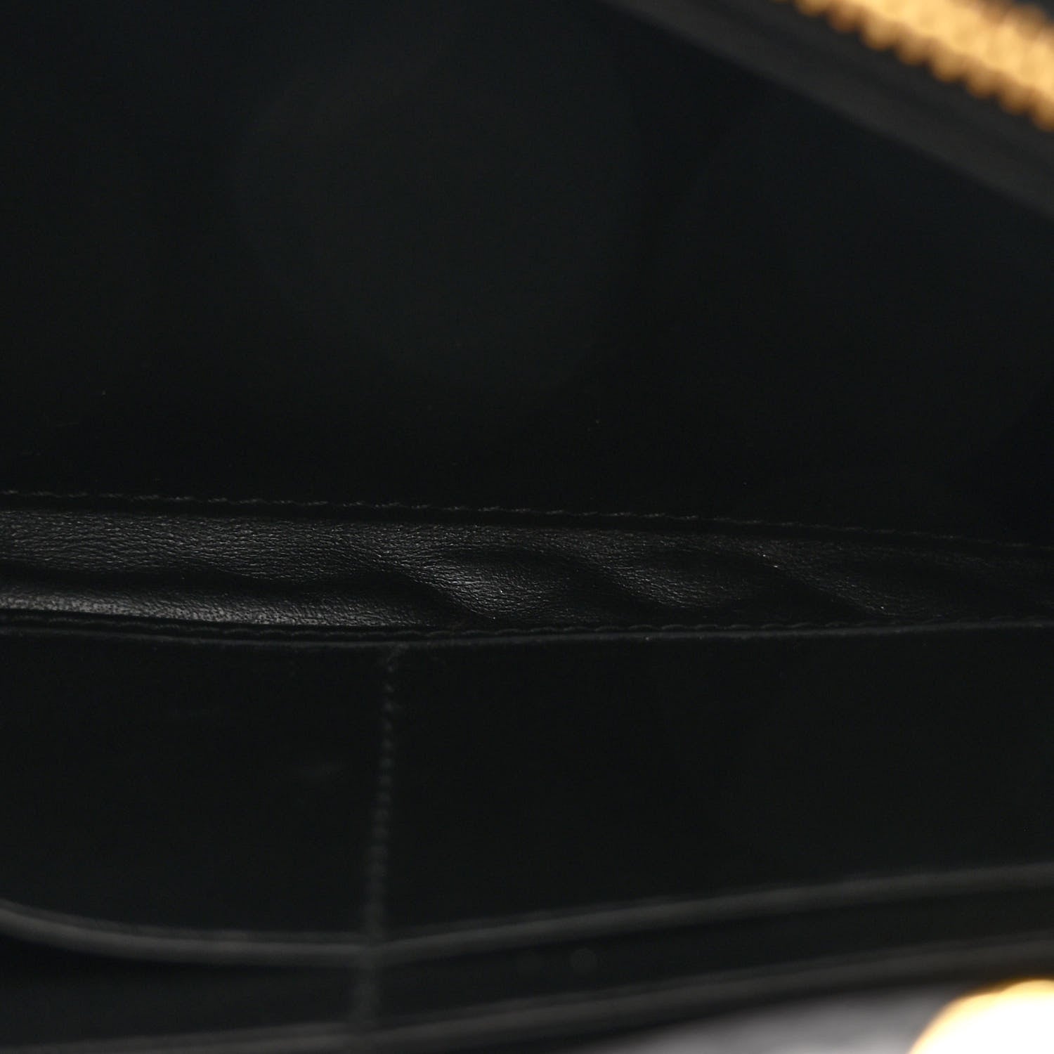 Prada Soft Calfskin Quilted Chain Wallet Black 6 of 12