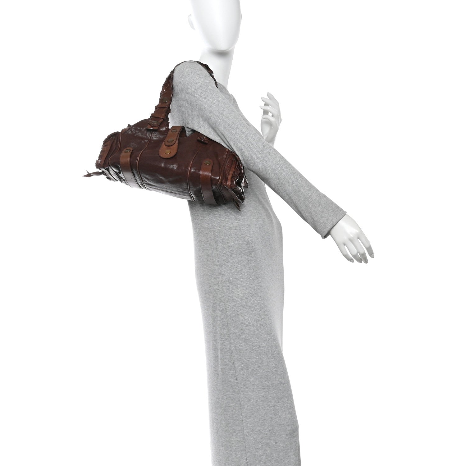Chloe Calfskin Silverado Shoulder Bag Chocolate 2 of 12