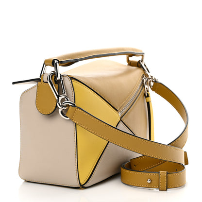Loewe Grained Calfskin Small Puzzle Bag Ocre Yellow 3 of 11