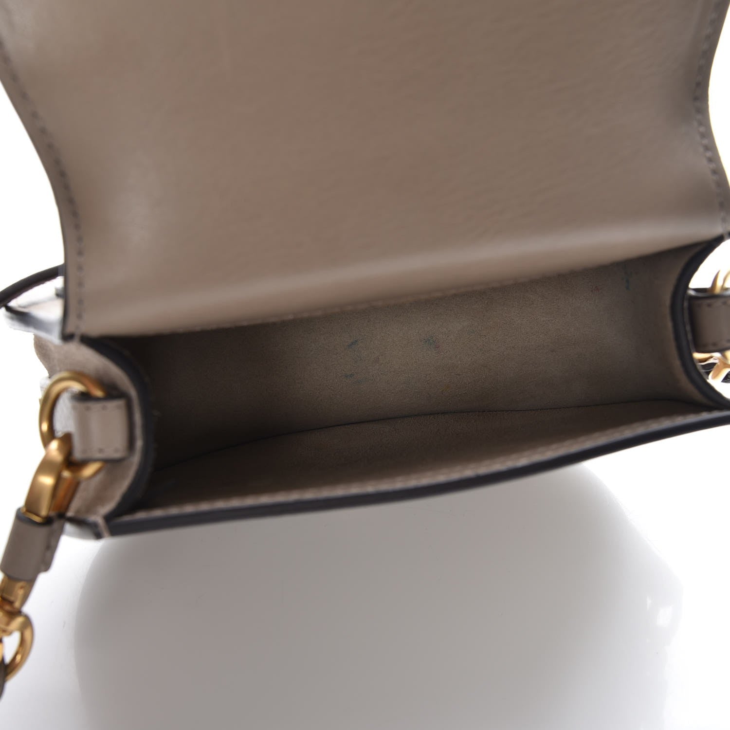 Chloe Calfskin Suede Small Nile Bracelet Bag Motty Grey 6 of 8