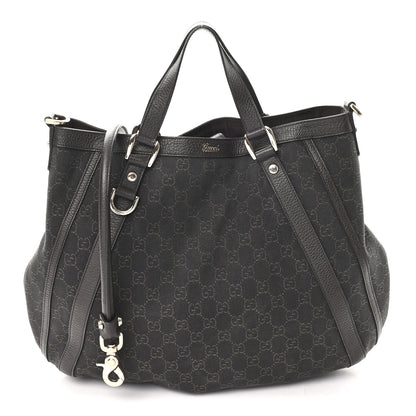 Gucci Monogram Medium Abbey Convertible Tote Dark Brown 1 of 10