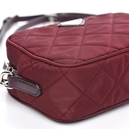 Prada Nylon Tessuto Impuntu Quilted Crossbody Bag Granato 8 of 10
