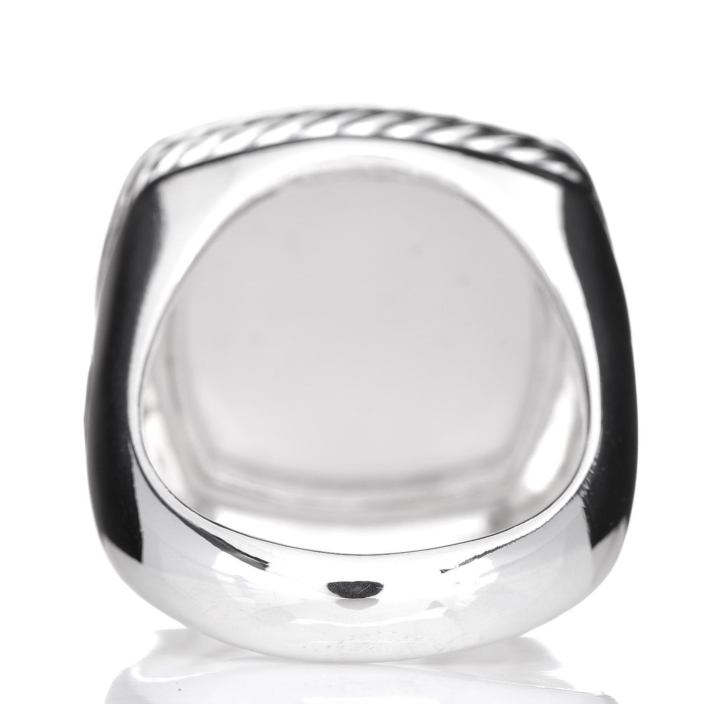 Sterling Silver White Agate 16mm Albion Statement Ring 54 7