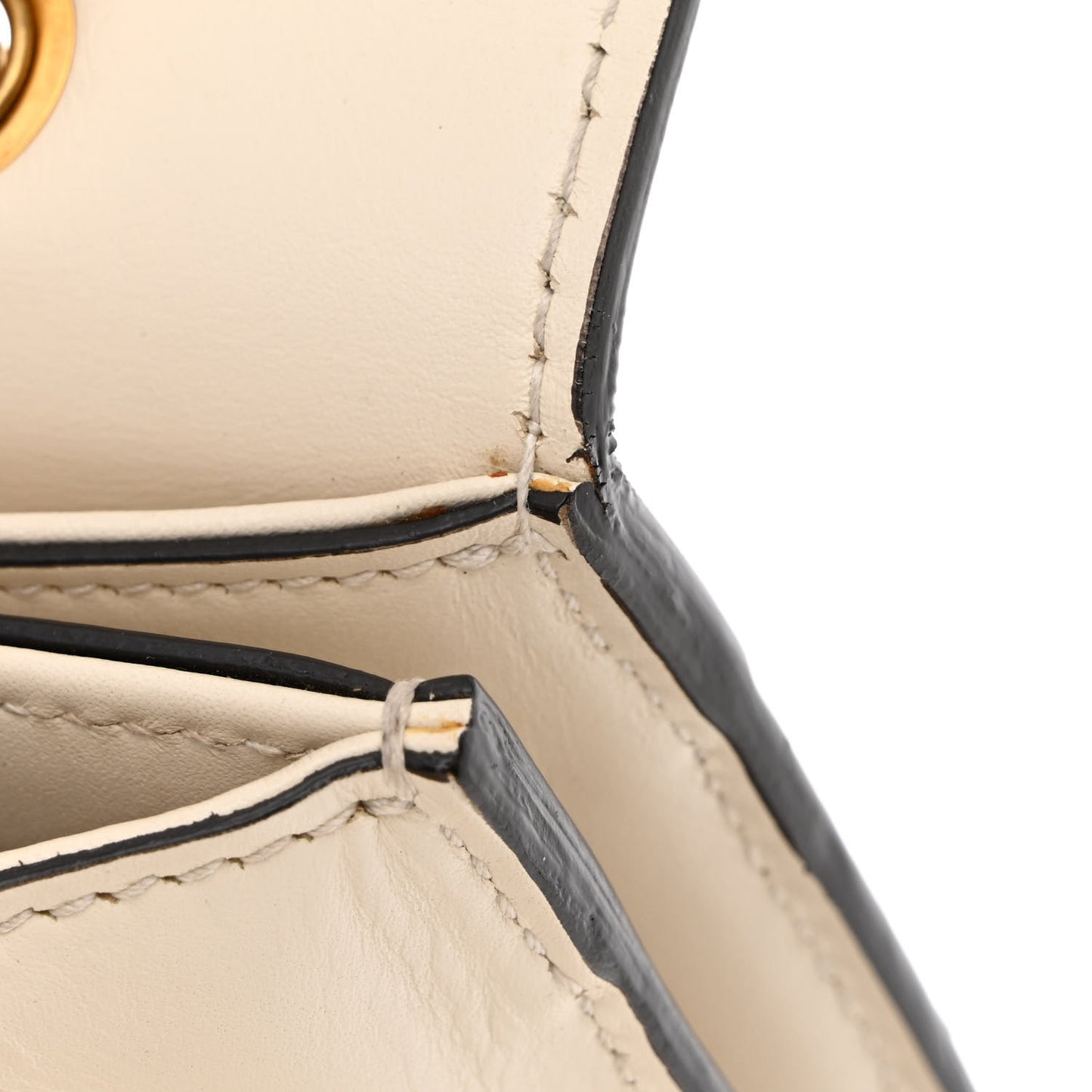 Calfskin Sylvie Web Small Queen Margaret Top Handle Bag White