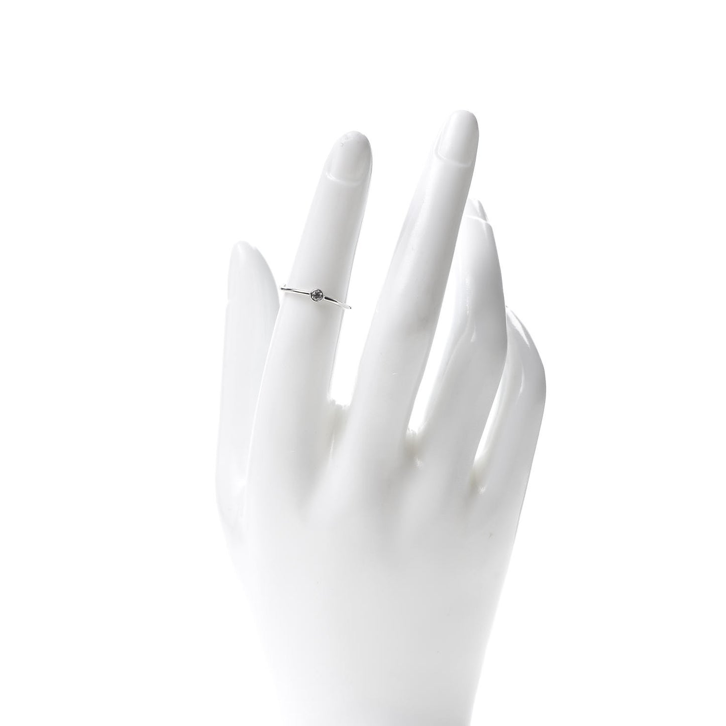 Platinum Diamond Elsa Peretti Single-Row Wave Ring 49 5
