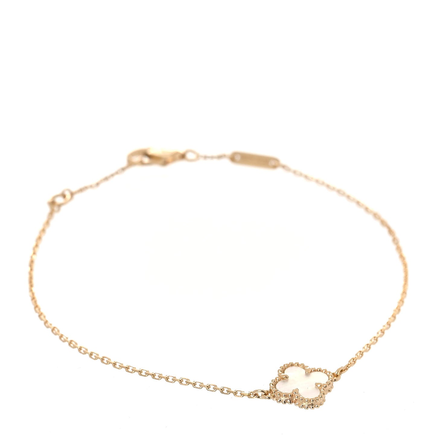 18K Yellow Gold Mother of Pearl Sweet Alhambra Bracelet