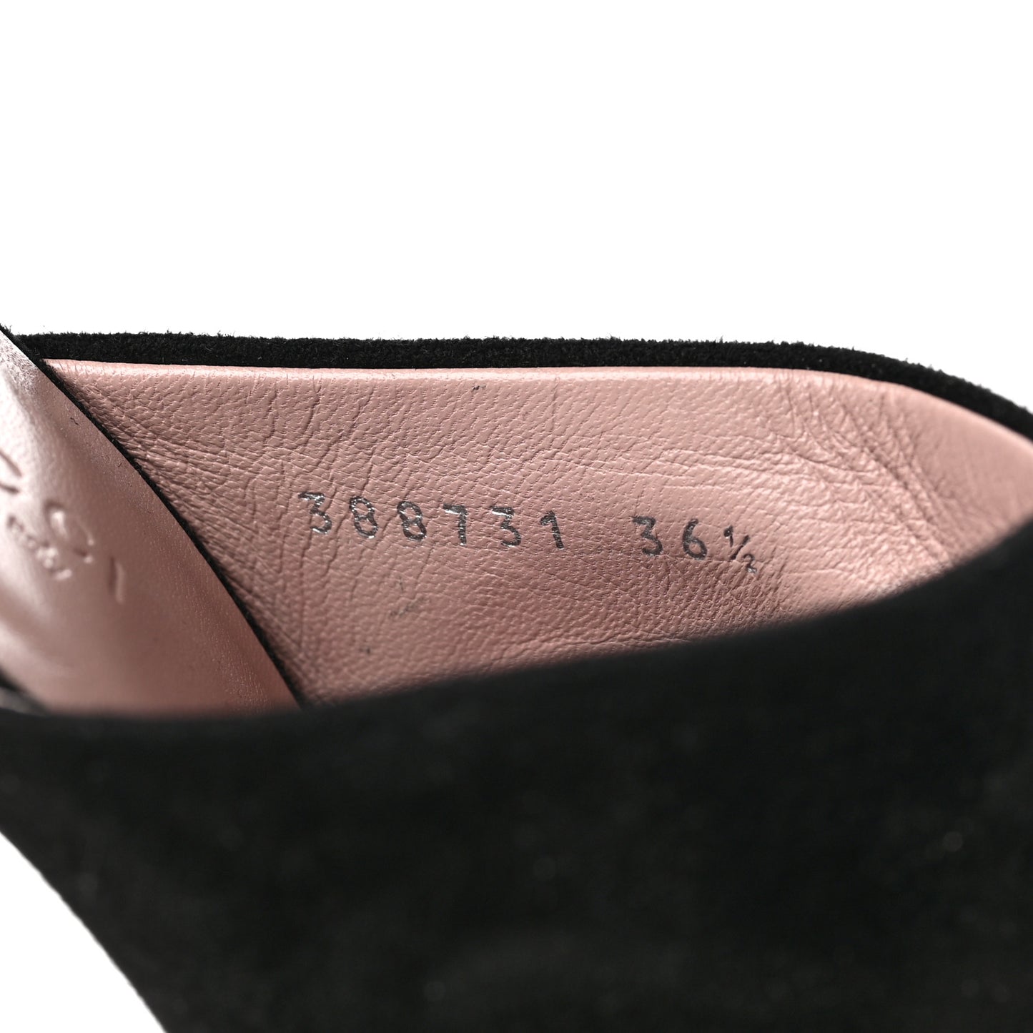Suede Crystal Maxine Horsebit High Heel Slides 36.5 Black