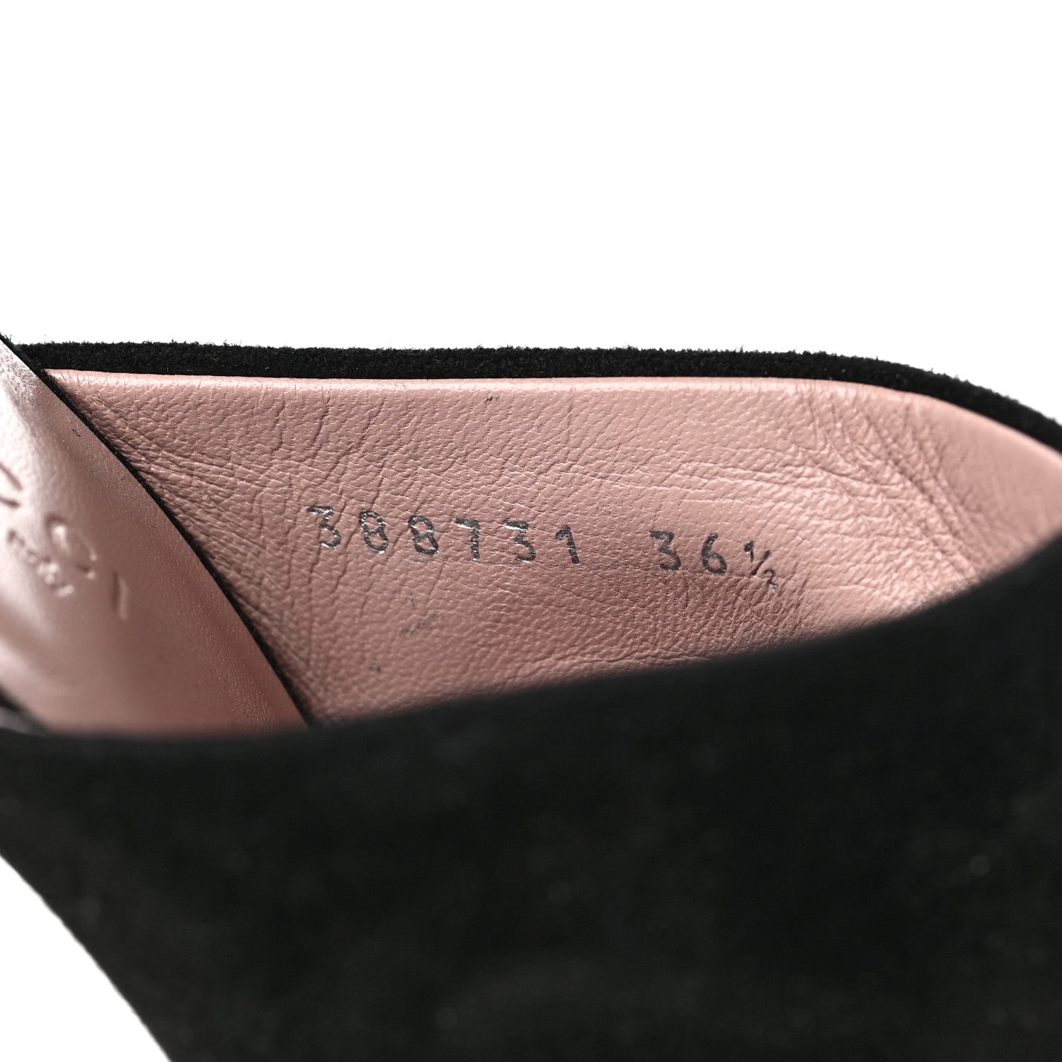 Gucci Suede Crystal Maxine Horsebit High Heel Slides 36.5 Black 8 of 11