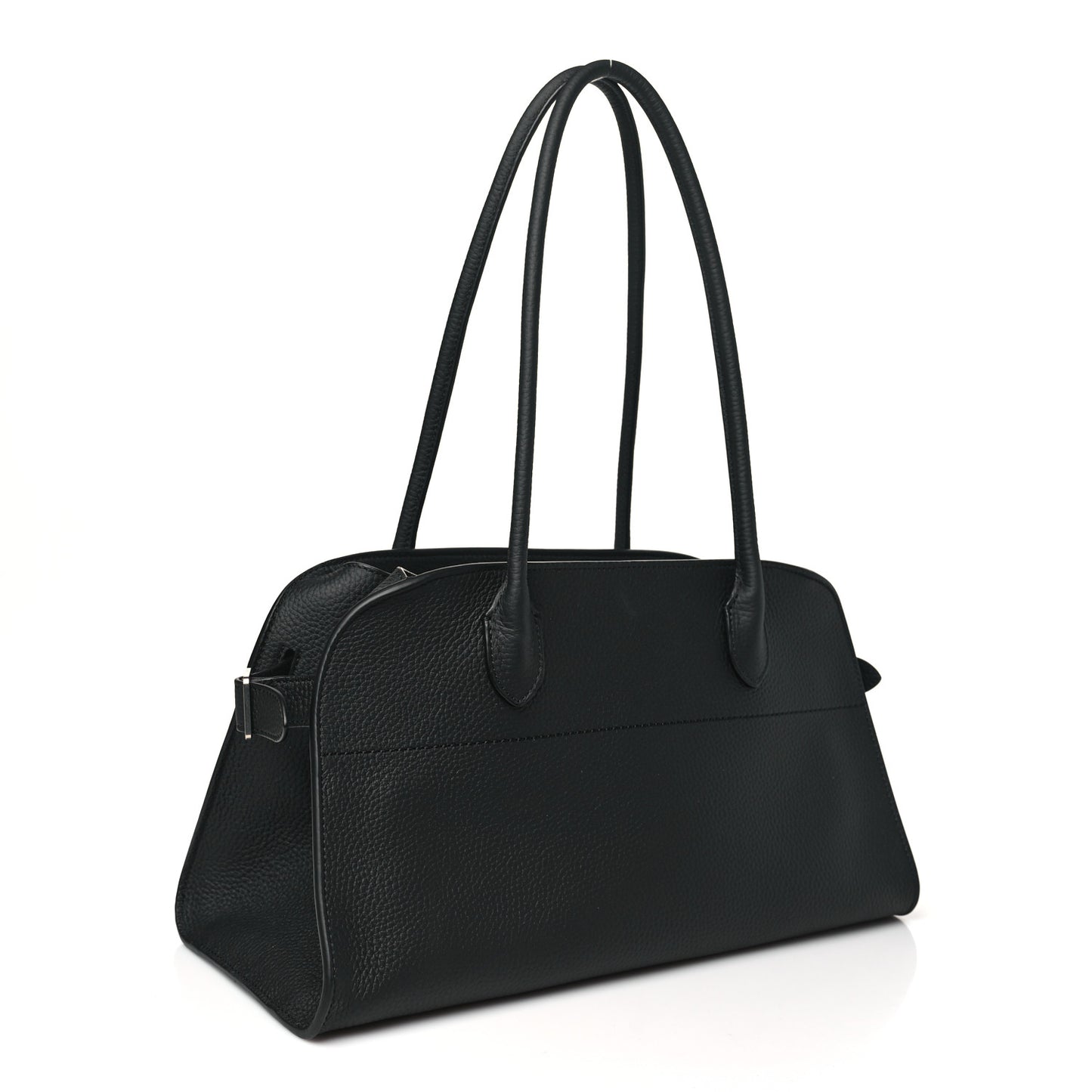 Grained Calfskin Margaux Shoulder 12 Black