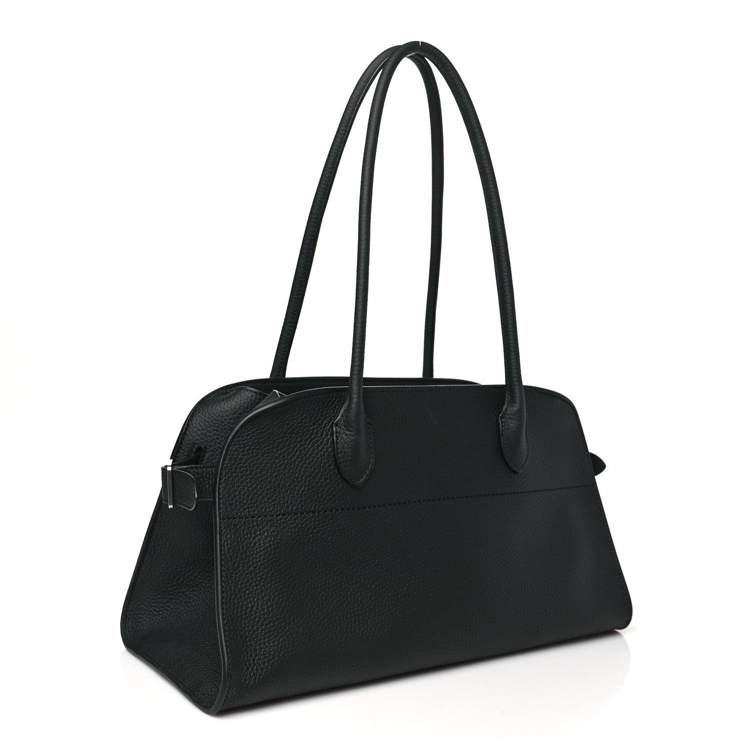 The Row Grained Calfskin Margaux Shoulder 12 Black 3 of 10