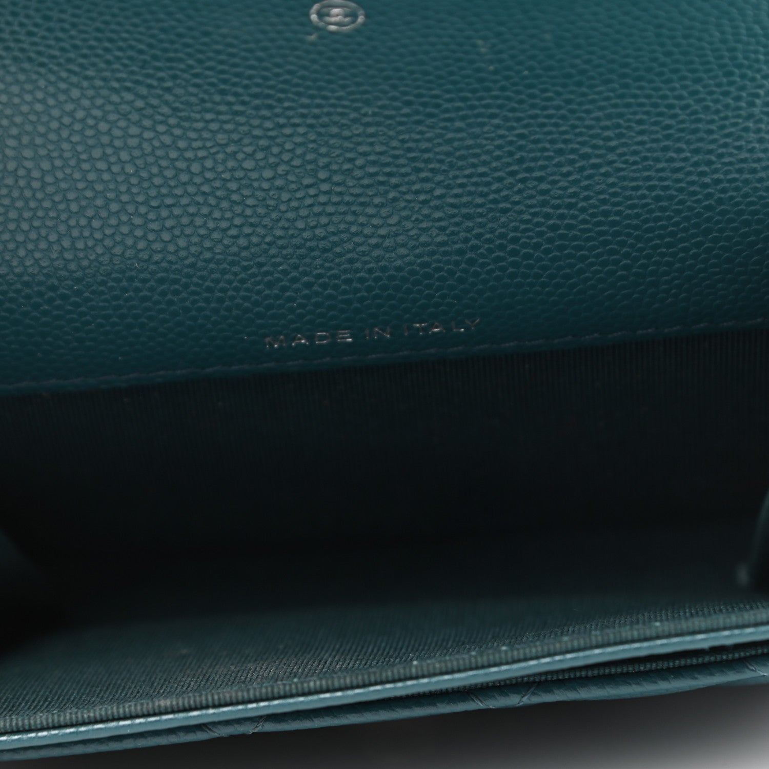 Chanel Caviar Quilted Flap Card Holder Dark Turquoise 5 of 8