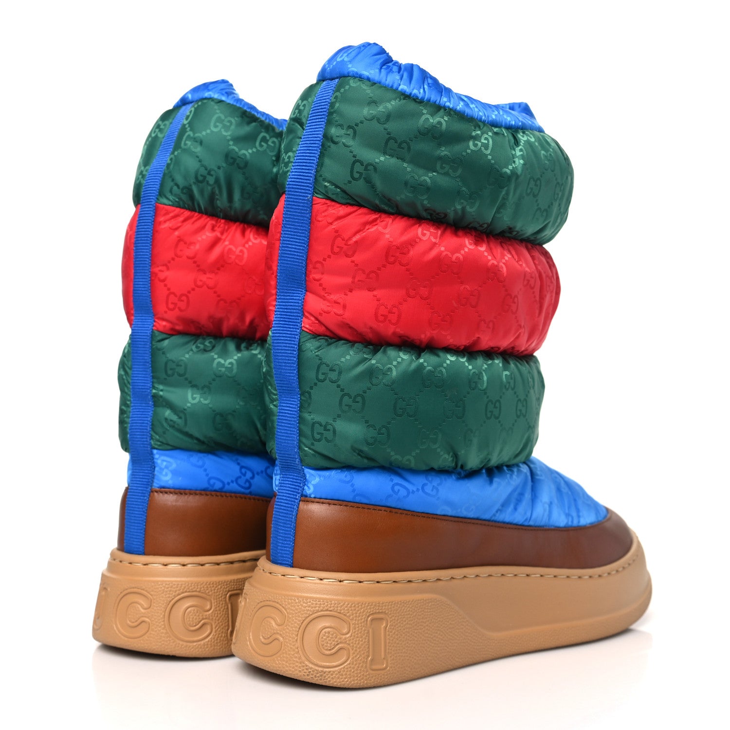 Gucci Monogram GG Lace Up Snow Boots 6.5 White 4 of 7