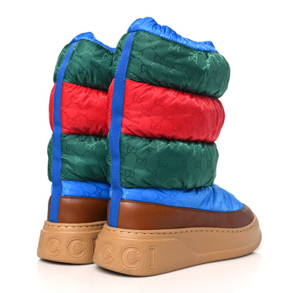Gucci Monogram GG Lace Up Snow Boots 6.5 White 4 of 7