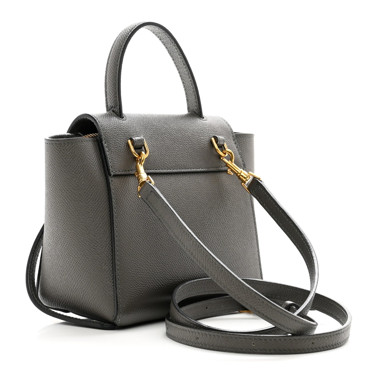 Grained Calfskin Pico Belt Bag Grey