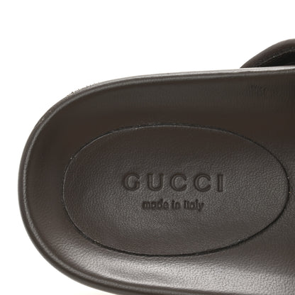 Gucci GG Supreme Monogram Miro Soft Calfskin Womens Horsebit Slippers 37.5 Beige Ebony New Acero 8 of 10