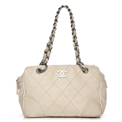 Chanel Distressed Caviar Outdoor Ligne Tote White 1 of 9