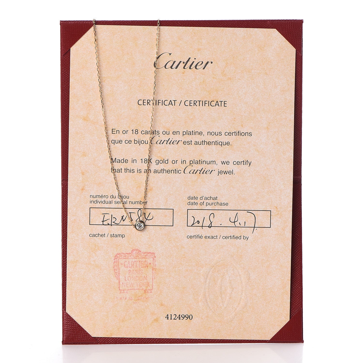 Cartier 18K Yellow Gold Diamond LM D'Amour Pendant Necklace 7 of 7