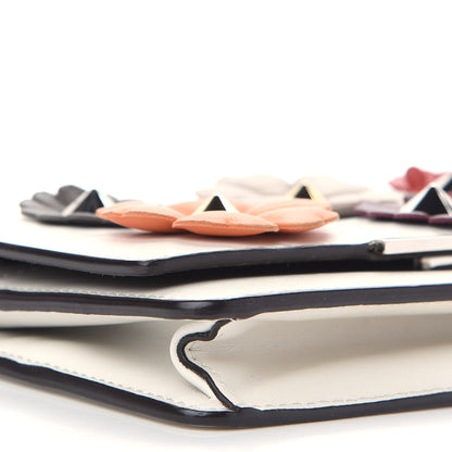 Fendi Vitello Century Lucido Nappa Flowerland Studded Tube Wallet On Chain White Ice Multicolor 8 of 10