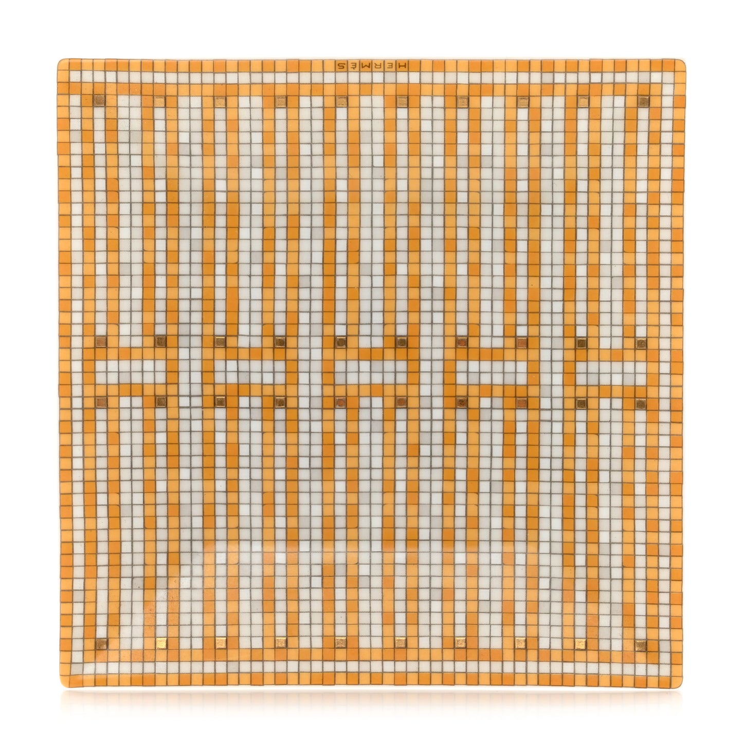 Porcelain Mosaique au 24 Square Plate N°2 Gold