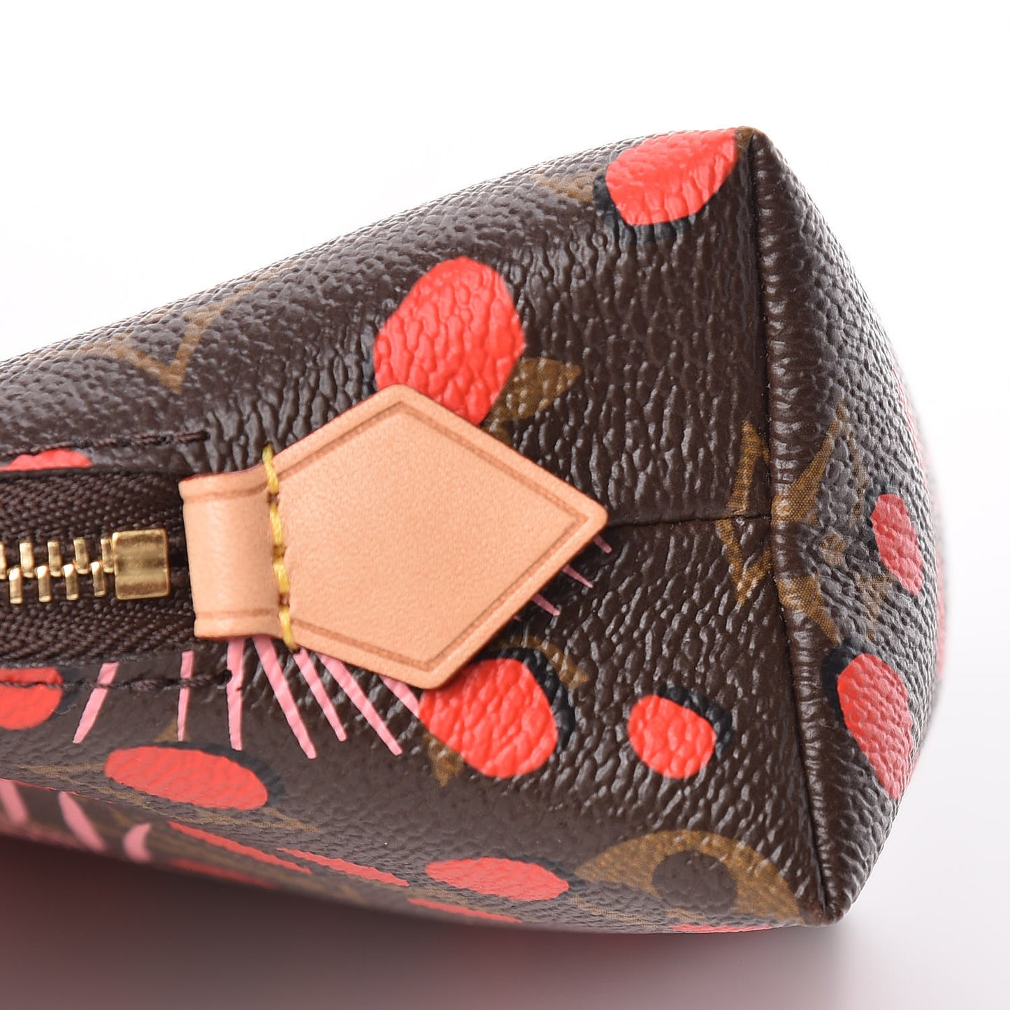 Monogram Jungle Dots Cosmetic Pouch Sugar Pink Poppy