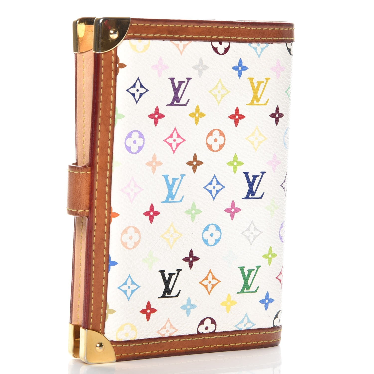 Louis Vuitton Monogram Multicolor Small Ring Agenda Cover White 3 of 10
