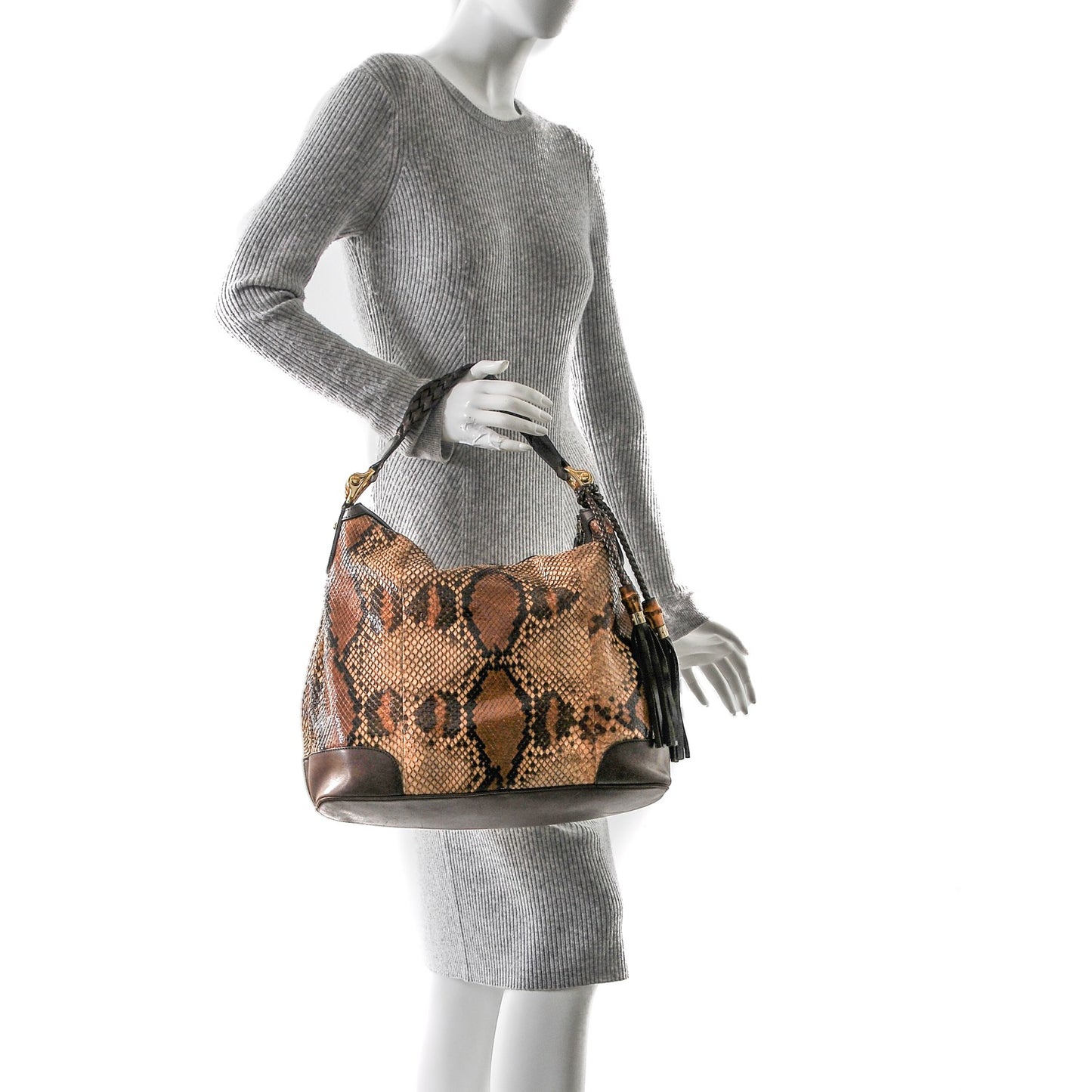 Python Medium Eva Hobo Natural Brown