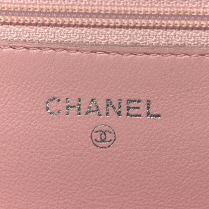 Chanel Caviar Timeless CC Wallet on Chain WOC Pink 5 of 10