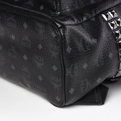 MCM Visetos Medium Side Studs Stark Backpack Black 10 of 12