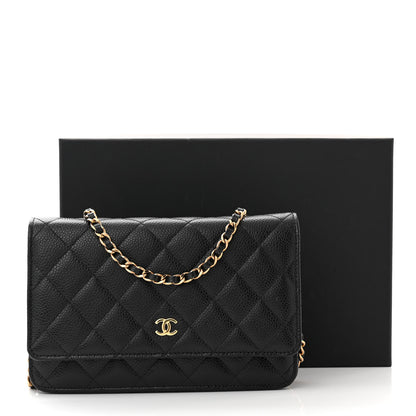 Chanel Caviar Quilted Wallet On Chain WOC Black 14 of 14