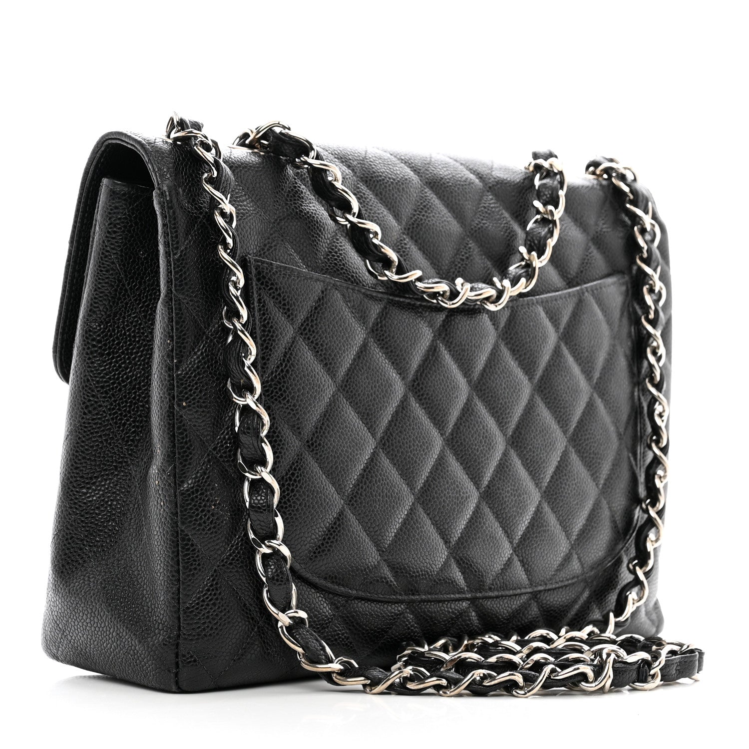 Chanel Caviar Jumbo Single Flap Black 3 of 15