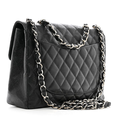 Chanel Caviar Jumbo Single Flap Black 3 of 15