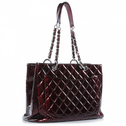 Chanel Patent Grand Shopping Tote GST Bordeaux 3 of 7