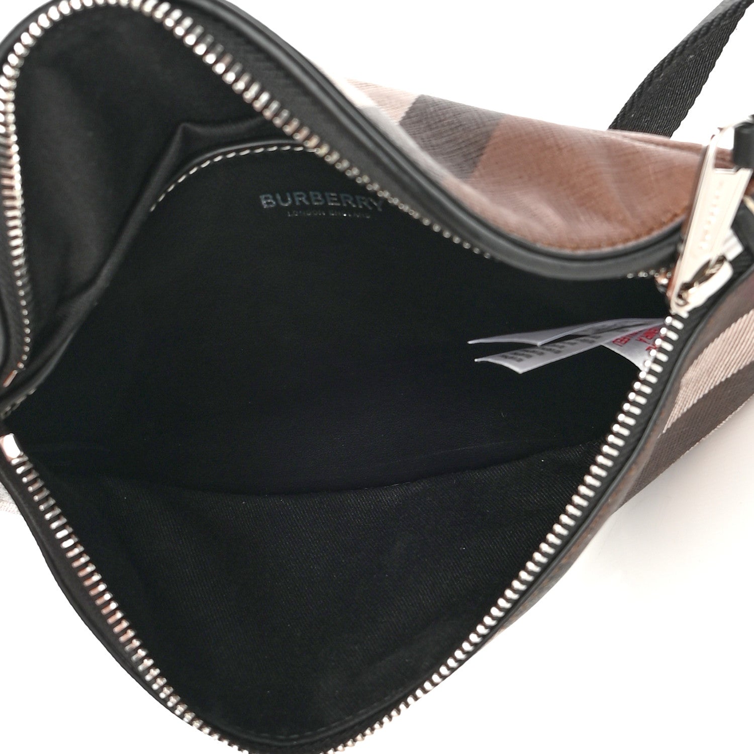 Burberry E-canvas Check Bum Bag Dark Birch Brown 5 of 12
