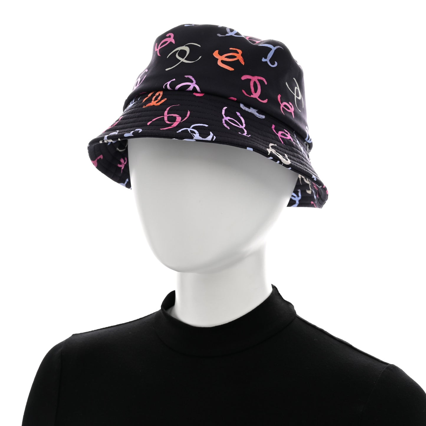 Nylon CC Bucket Hat S Black Multicolor