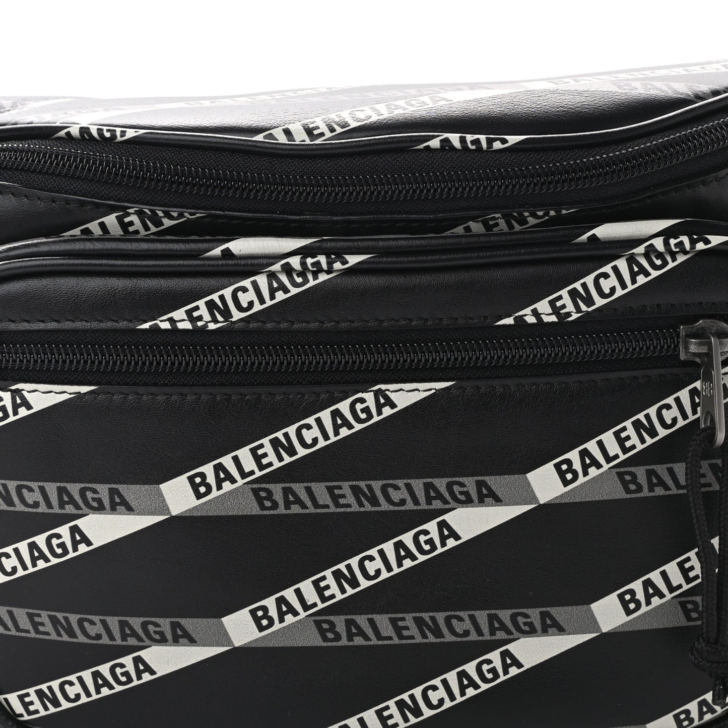 Smooth Calfskin Losange Monogram Explorer Belt Bag Black Grey
