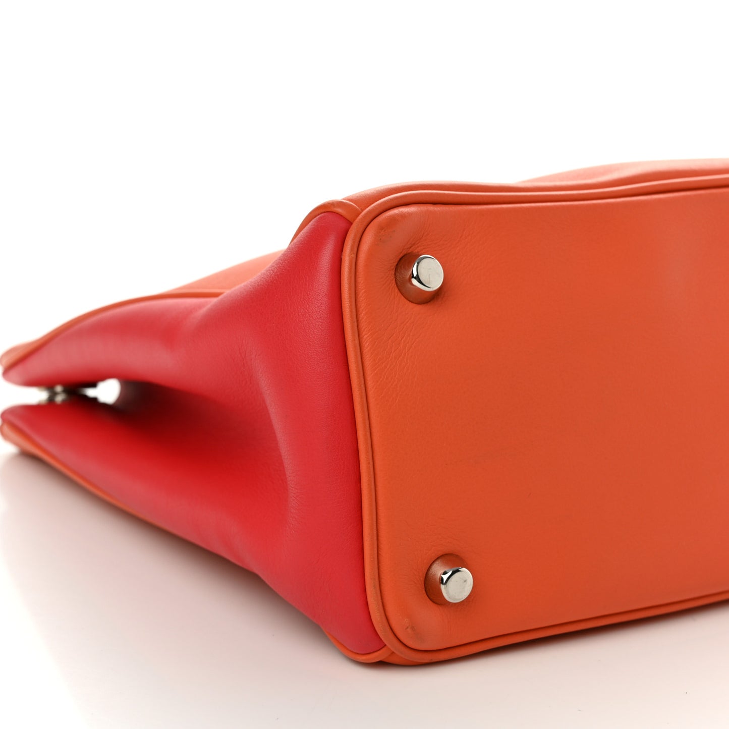 Smooth Calfskin Medium Tri-Color Diorissimo Tote Orange Fuchsia Red