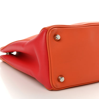 Christian Dior Smooth Calfskin Medium Tri-Color Diorissimo Tote Orange Fuchsia Red 10 of 12